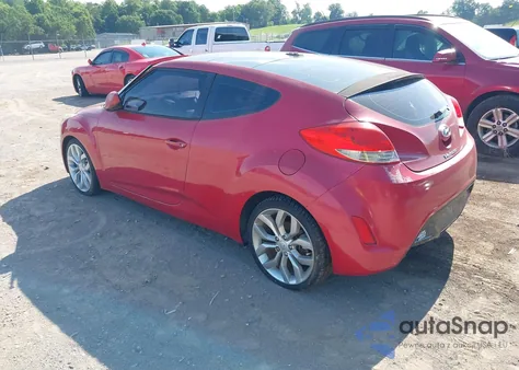 2012 Hyundai Veloster Base W/Red/Black from USA, damaged, VIN KMHTC6AD3CU032989